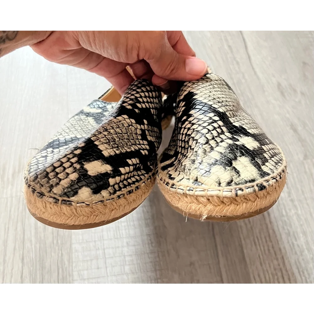 Sam Edelman Circus snake print espadrille flats size 8